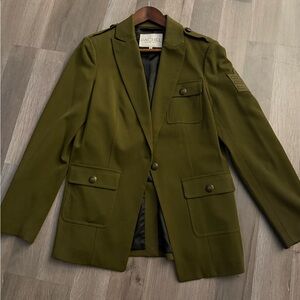 Rachel Roy Olive Green Military Field Blazer